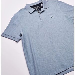 Nautica Men's Classic Short Sleeve Solid Performance Deck Polo Shirt